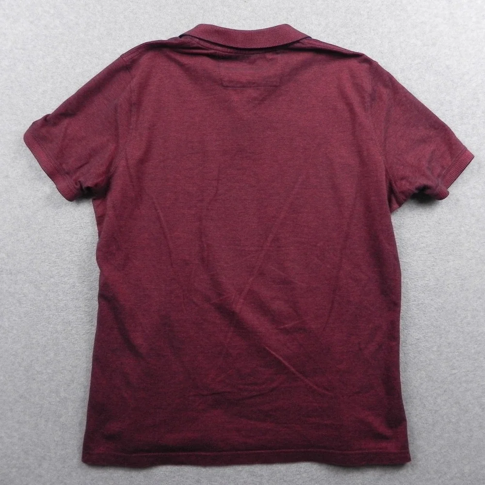 Banana Republic Polo Shirt Mens Large Golf Casual Knit Logo Red Short Sleeve